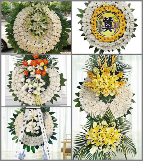 山西阳泉郊区河底镇上章召村花圈速递